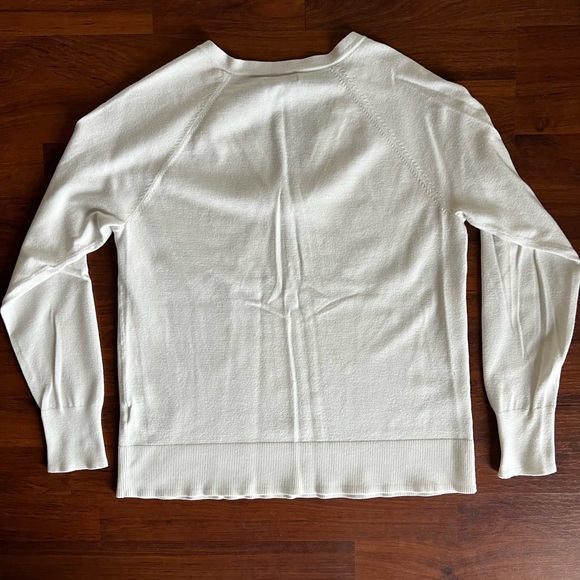 Daily Ritual Women's Ivory V-Neck Long‎ Sleeve Sweater S - Picture 7 of 7